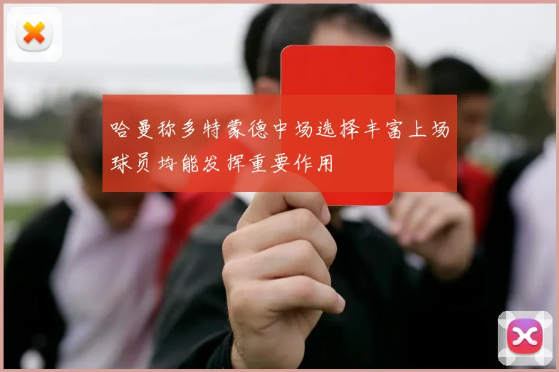哈曼称多特蒙德中场选择丰富上场球员均能发挥重要作用